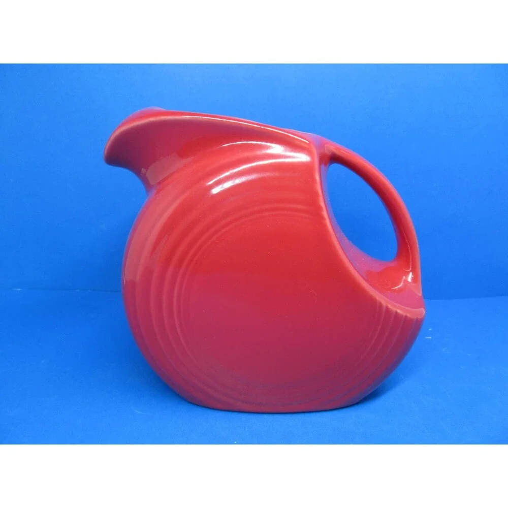Fiestaware Red Disk Water Pitcher 7 1/4